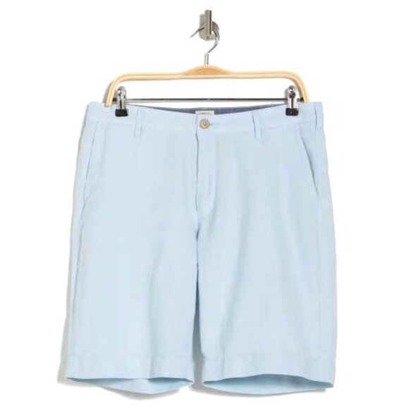 Faherty Mens Malibu Blue Linen Cotton 4 Pockets Chino Shorts Sz 40 New - Picture 4 of 8